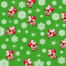 45" Christmas - Thumbs up Santa - green - 1 yd